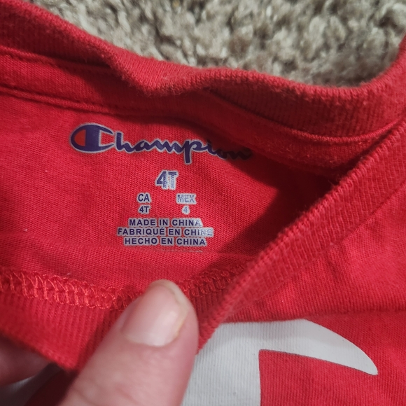 Champion Kids' Hoodie and T-Shirt Set - Blue, Red, Gray, White - Picture 6 of 8